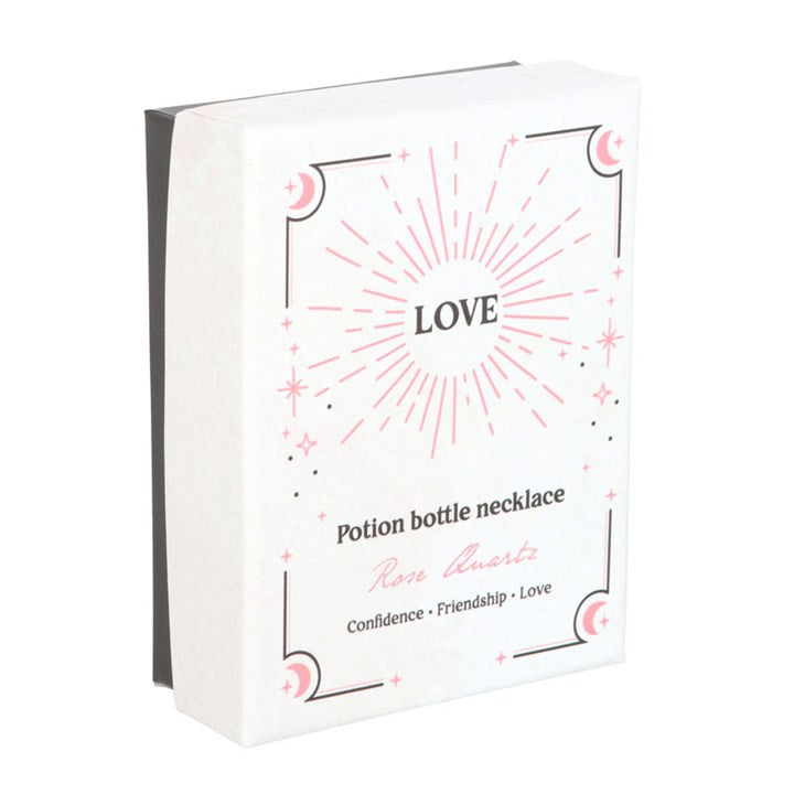 Love Potion – Rose Quartz Bottle Necklace