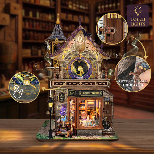 NEW DIY Wooden Time Magic Club Figurines Miniatures