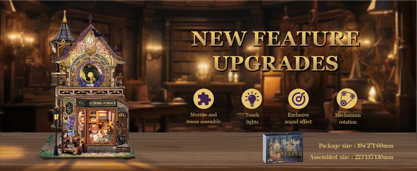 NEW DIY Wooden Time Magic Club Figurines Miniatures