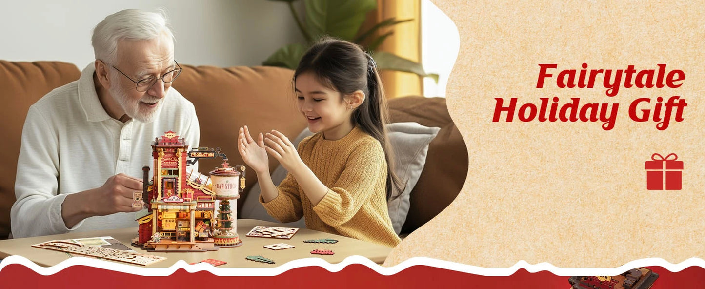 3D Wooden Music Box Christmas Dream Gift Factory