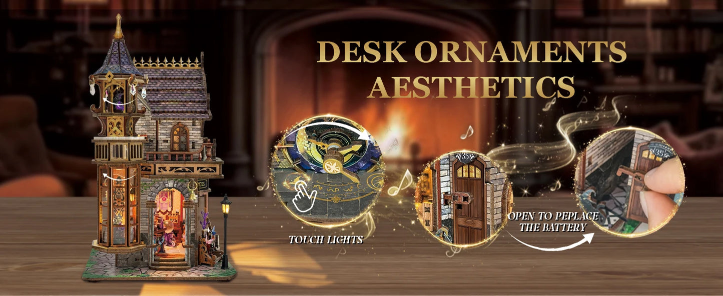 NEW DIY Wooden Time Magic Club Figurines Miniatures
