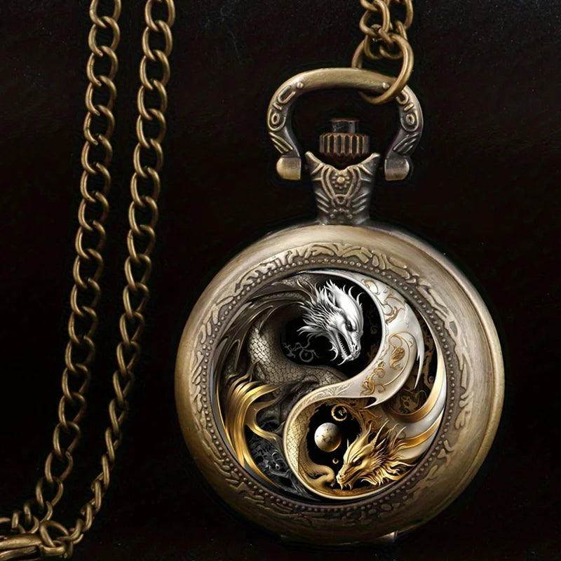 Miniature Dragon Duo Pocket Watch