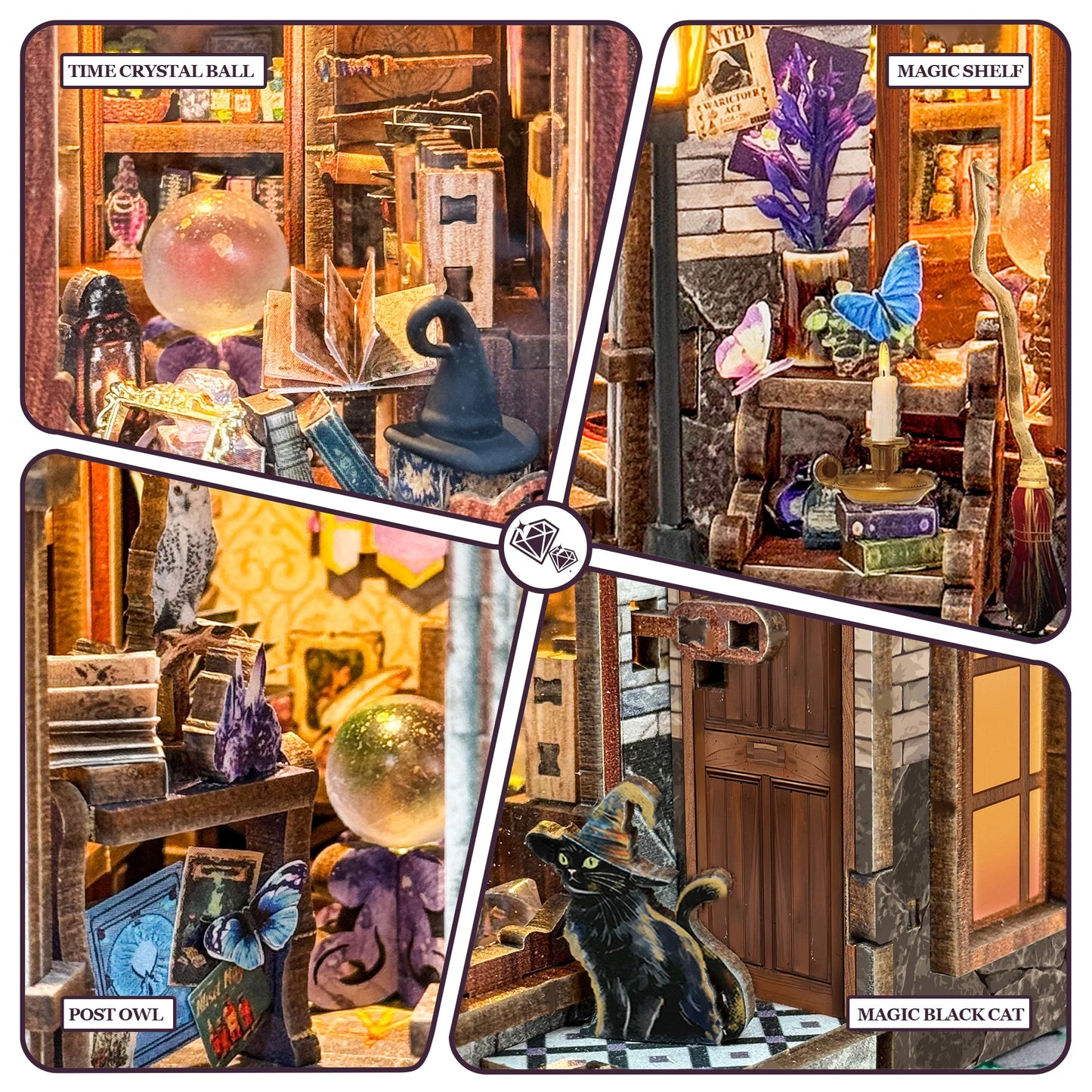 NEW DIY Wooden Time Magic Club Figurines Miniatures
