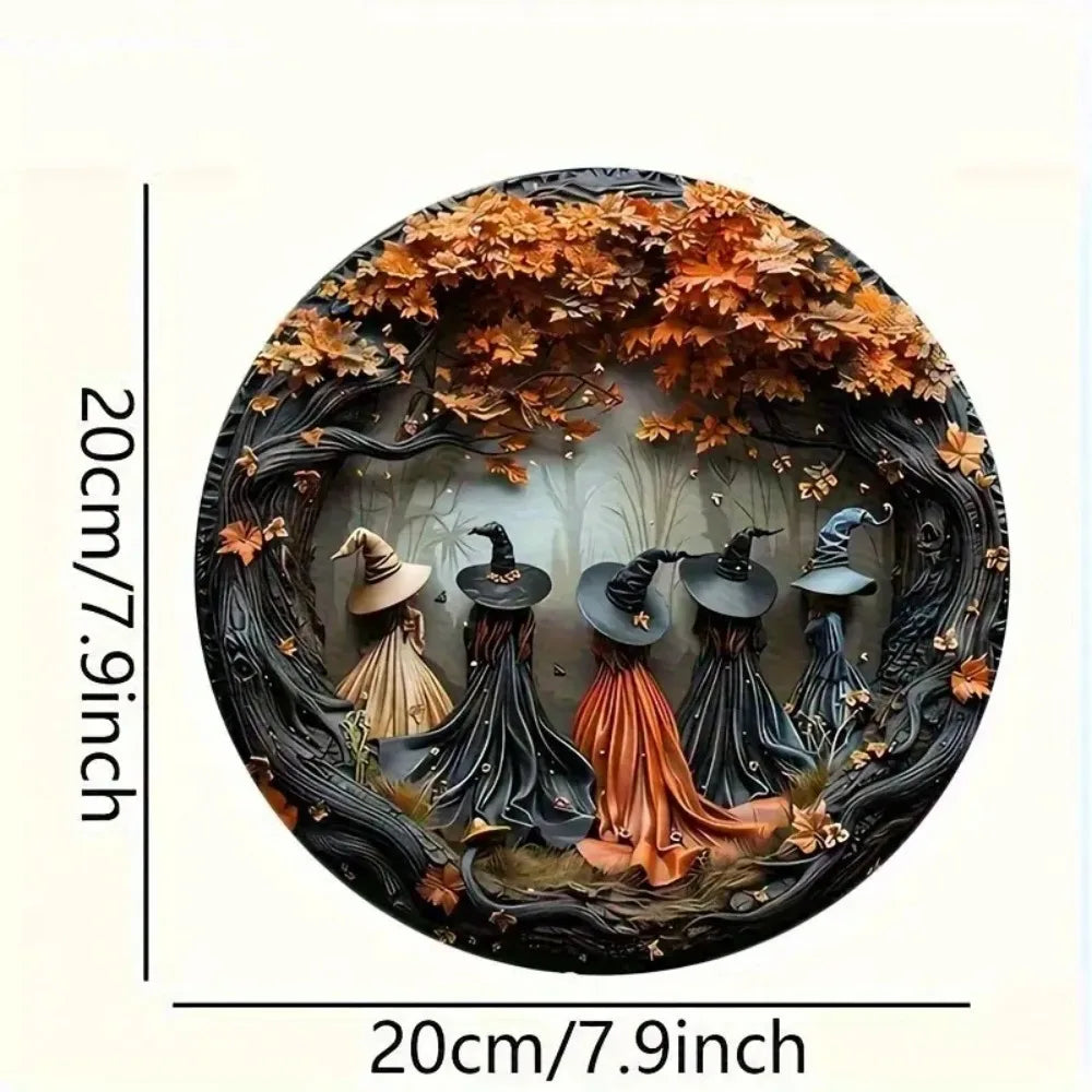 Exquisite 2D Witches and Autumn Leaves