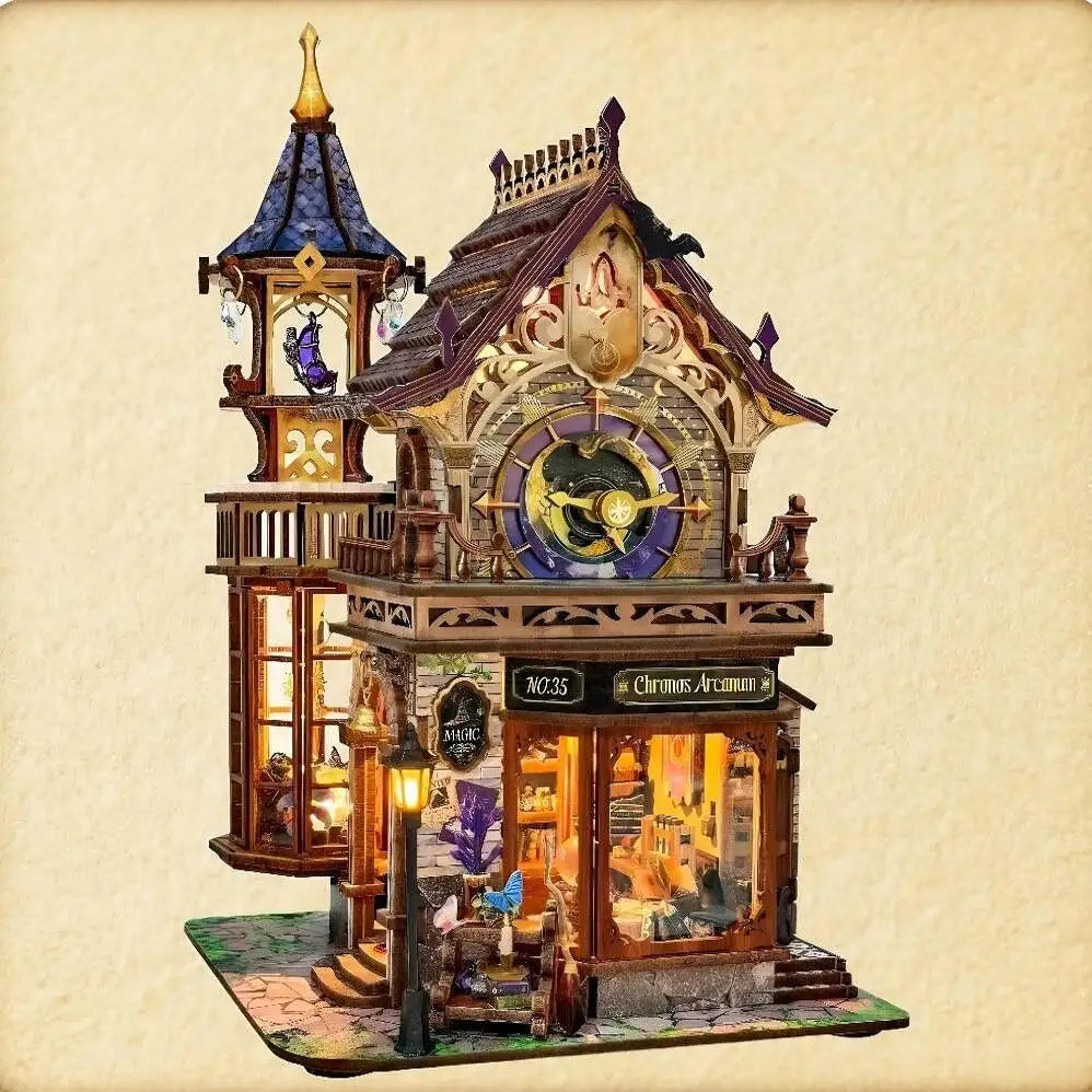 NEW DIY Wooden Time Magic Club Figurines Miniatures