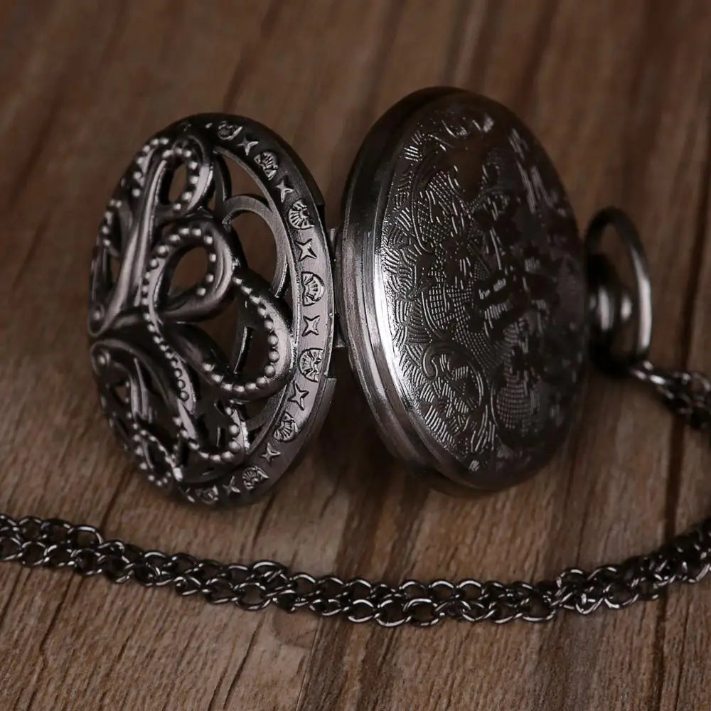 Steampunk Hollow Octopus Pocket Watch