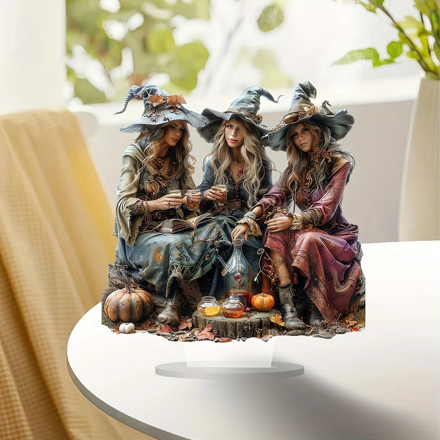 3 Witch Halloween Acrylic Decorations