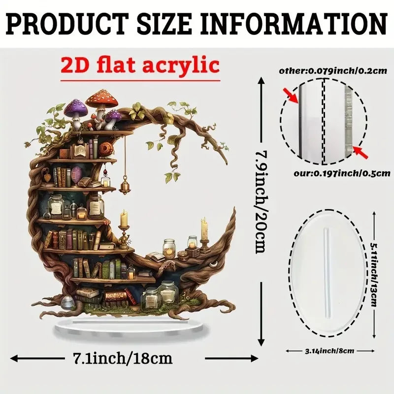 Crescent Shaped Decorative Bookcase Design