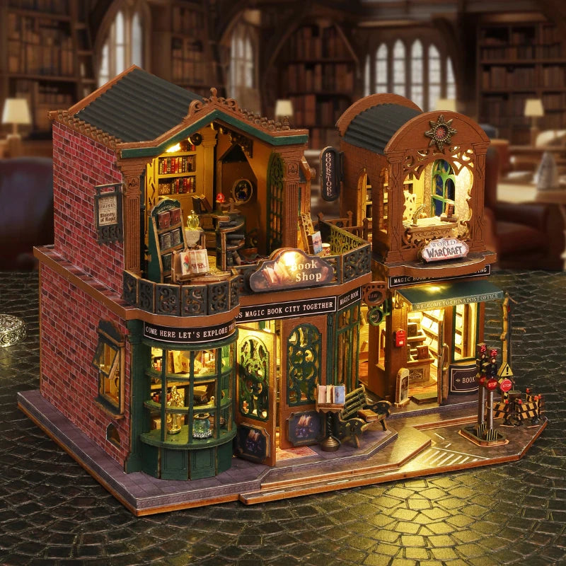 DIY Wooden Miniature Magic Twilight Book Shop