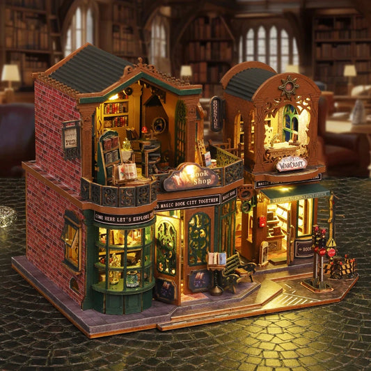 DIY Wooden Miniature Magic Twilight Book Shop
