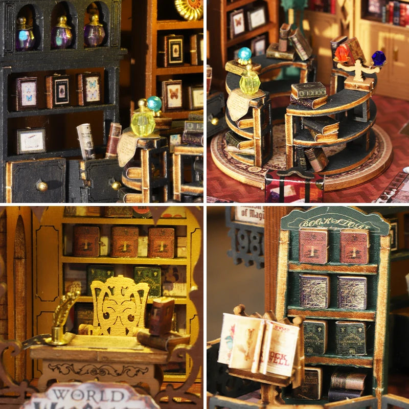 DIY Wooden Miniature Magic Twilight Book Shop
