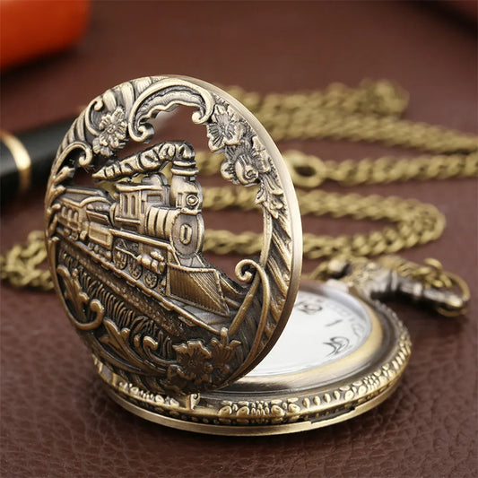 Steampunk Train Pocket Watch