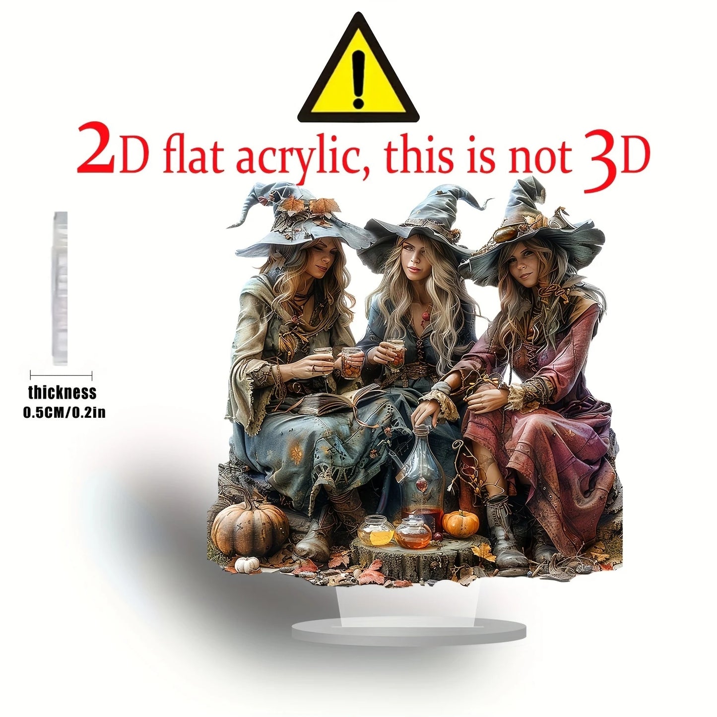 3 Witch Halloween Acrylic Decorations