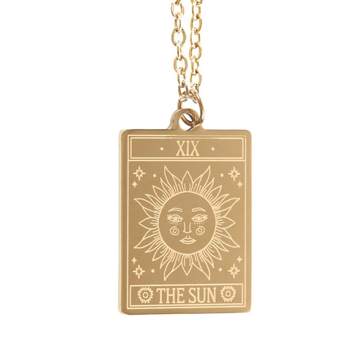 The Sun Tarot Necklace with Card