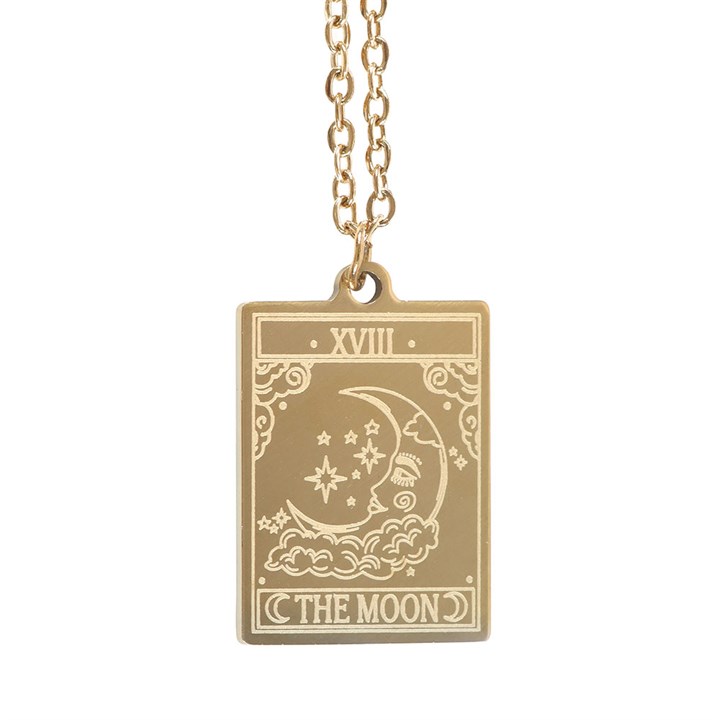 The Moon Tarot Necklace with Card
