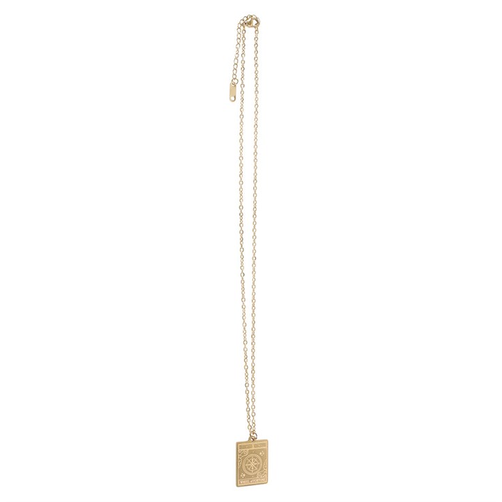 The Wheel of Fortune Tarot Necklace with Card
