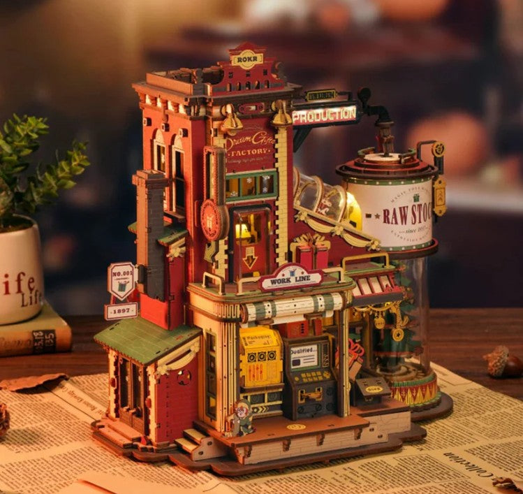 Dream Gift Factory 3D Wooden Puzzle Christmas Gifts with Light and Music