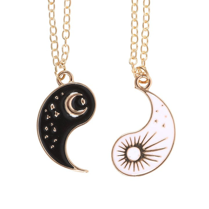 Yin Yang Friendship Necklaces – Sun & Moon Set