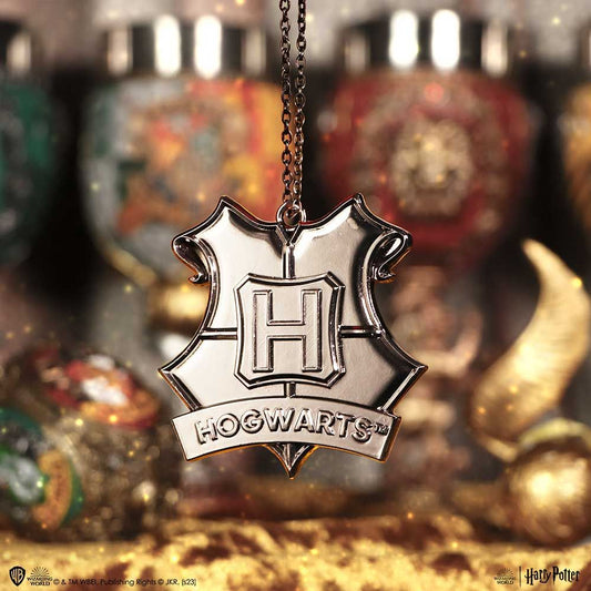Harry Potter Hogwarts Silver Hanging Ornament