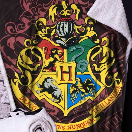 Harry Potter Hogwarts Crest Throw Blanket