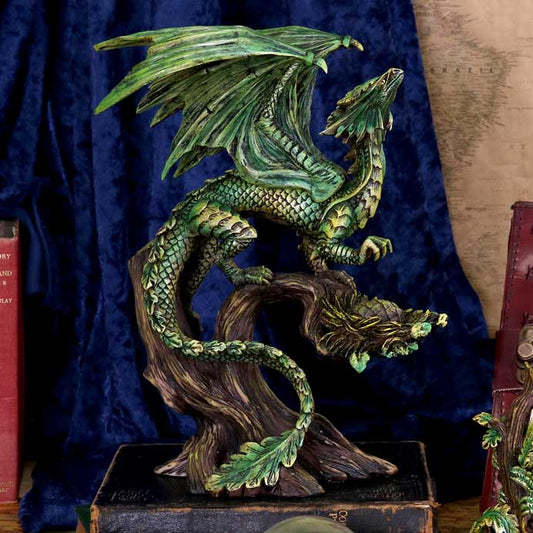 Anne Stokes Forest Dragon figurine wrapped around a tree