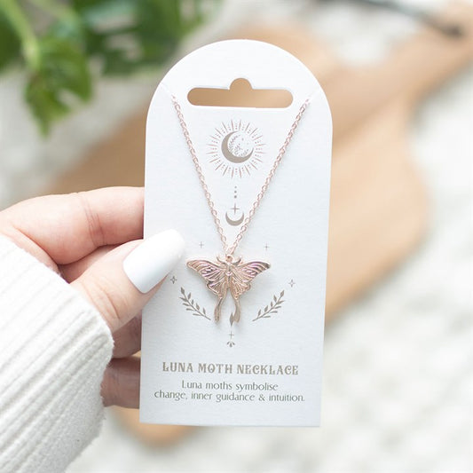 Gift-ready luna moth necklace for lovers of magical jewellery