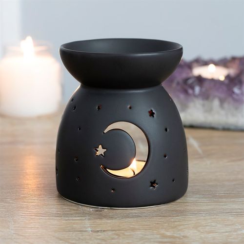 Black Moon and Stars Oil Burner