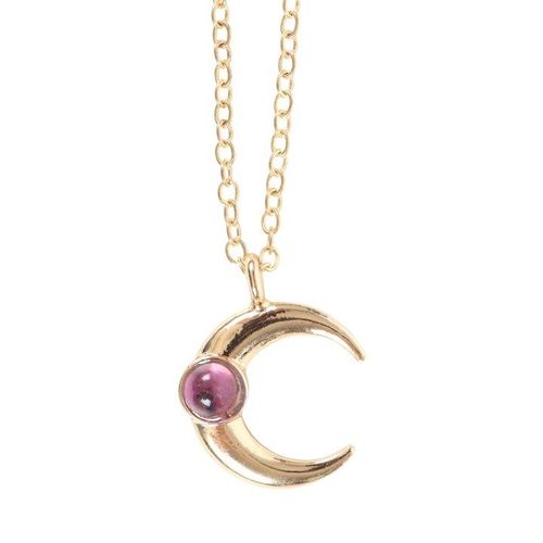 The Moon Amethyst Necklace with Card