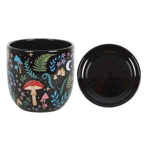 Enchanted Forest Ceramic Plant Pot with Saucer