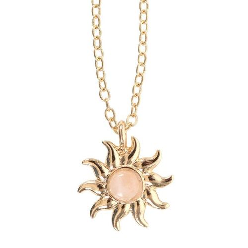 The Sun Rose Quartz Necklace with Card