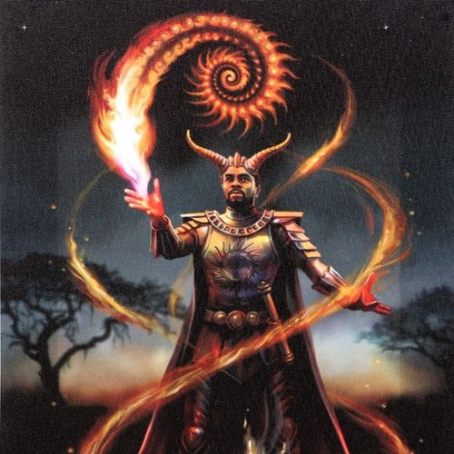 Fire Element Wizard Canvas Wall Art