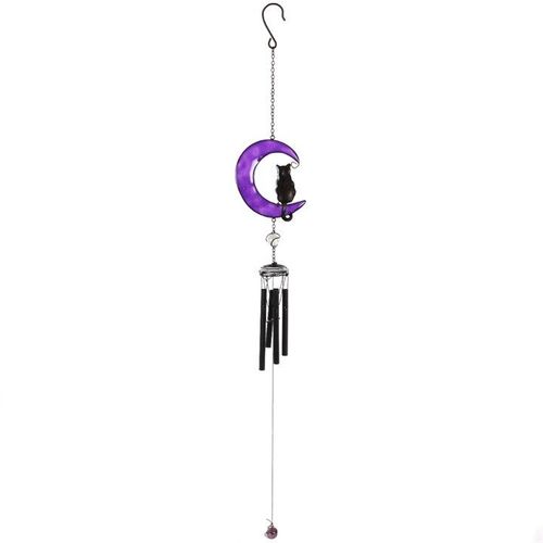 Black Cat & Moon Windchime