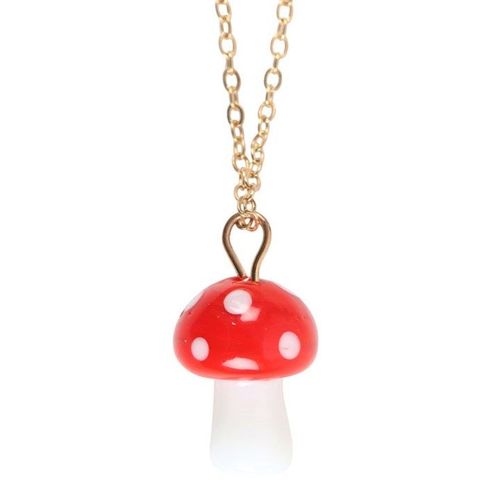Toadstool Charm Necklace - Mushroom Pendant