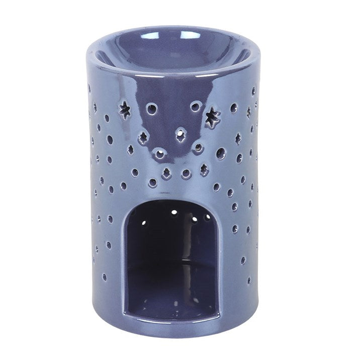 Iridescent Purple Moon Pillar Oil Burner and Wax Warmer