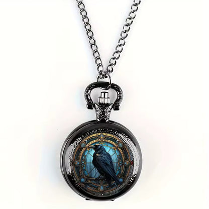 Miniature Black Crow Pocket Watch