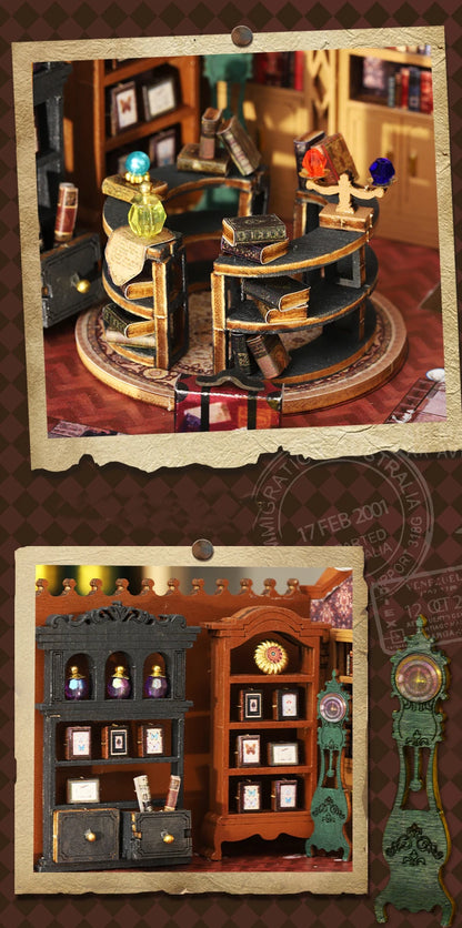 DIY Wooden Miniature Magic Twilight Book Shop