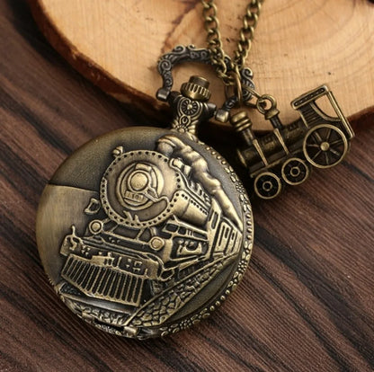 Steampunk Train Pocket Watch