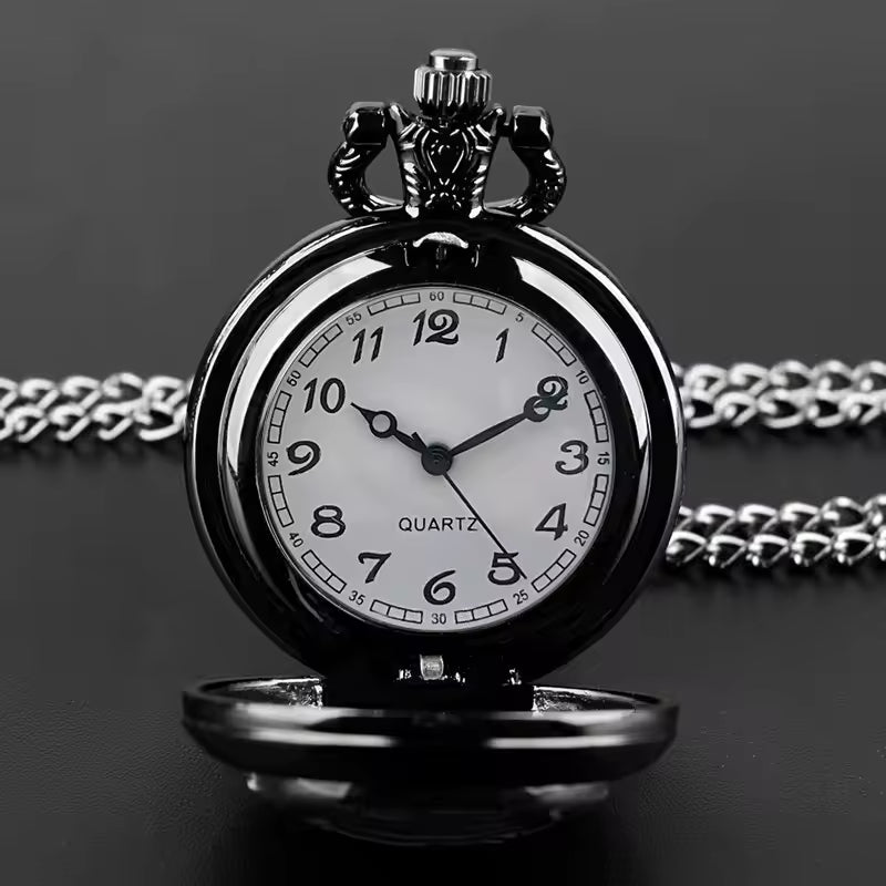 Miniature Crow Skull Pocket Watch