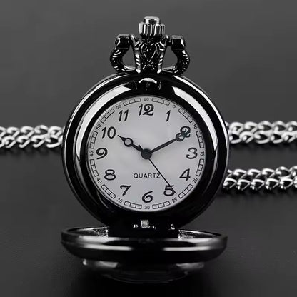 Miniature Crow Skull Pocket Watch