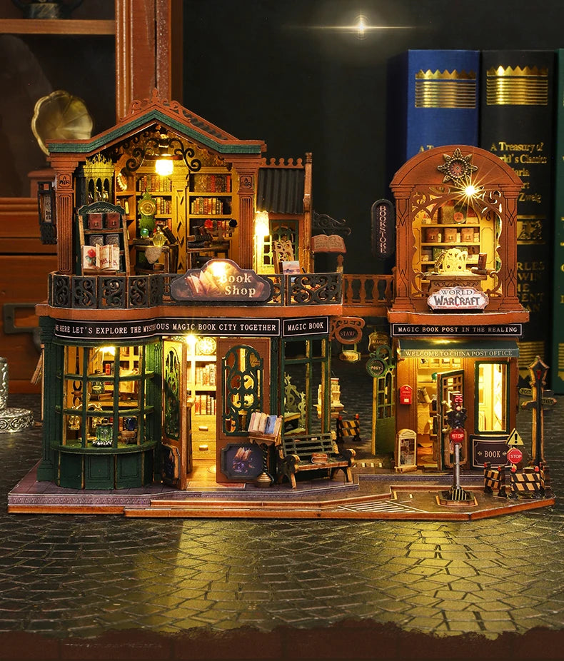 DIY Wooden Miniature Magic Twilight Book Shop