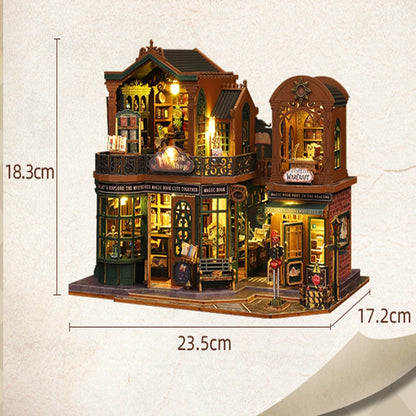DIY Wooden Miniature Magic Twilight Book Shop