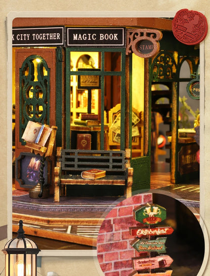 DIY Wooden Miniature Magic Twilight Book Shop