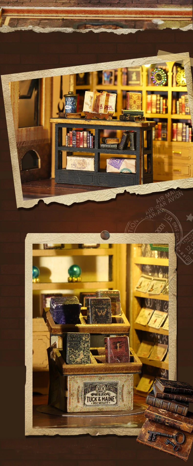 DIY Wooden Miniature Magic Twilight Book Shop