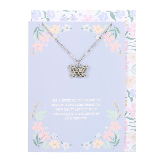 Butterfly Necklace with Greeting Card
