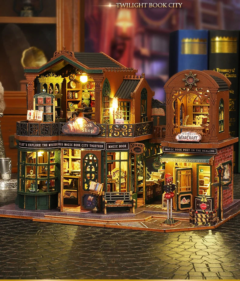 DIY Wooden Miniature Magic Twilight Book Shop