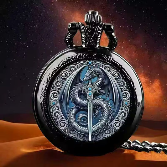 Miniature Dragon Sword Pocket Watch