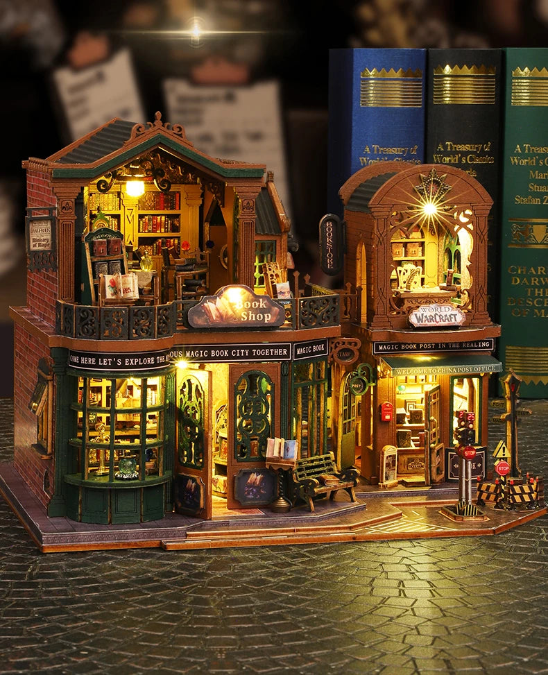 DIY Wooden Miniature Magic Twilight Book Shop