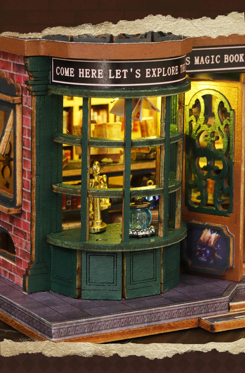 DIY Wooden Miniature Magic Twilight Book Shop
