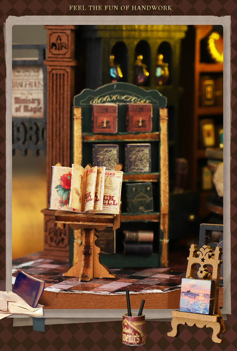 DIY Wooden Miniature Magic Twilight Book Shop