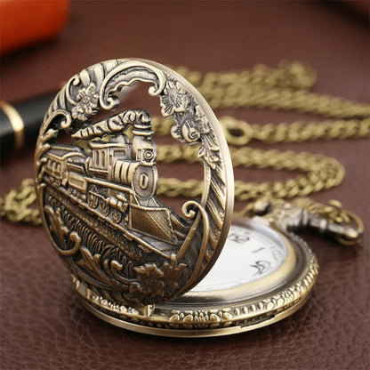Steampunk Train Pocket Watch